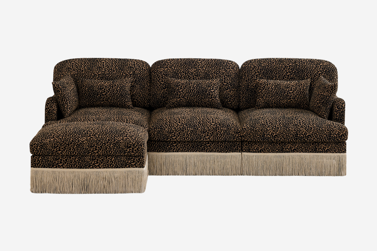 ORLAVO 100" 3-Seater Sofa With 1 Ottoman