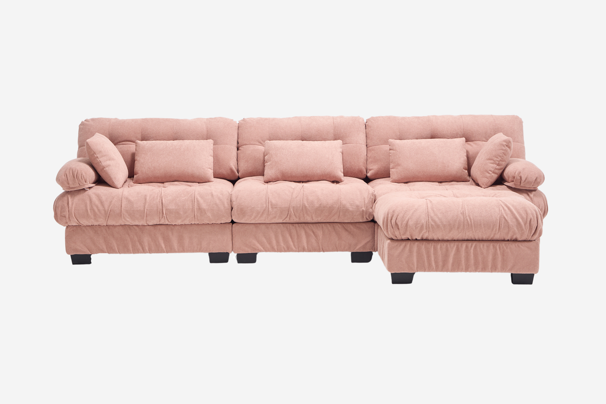 FELZARO 123" 3-Seater Sofa with 1 Ottoman