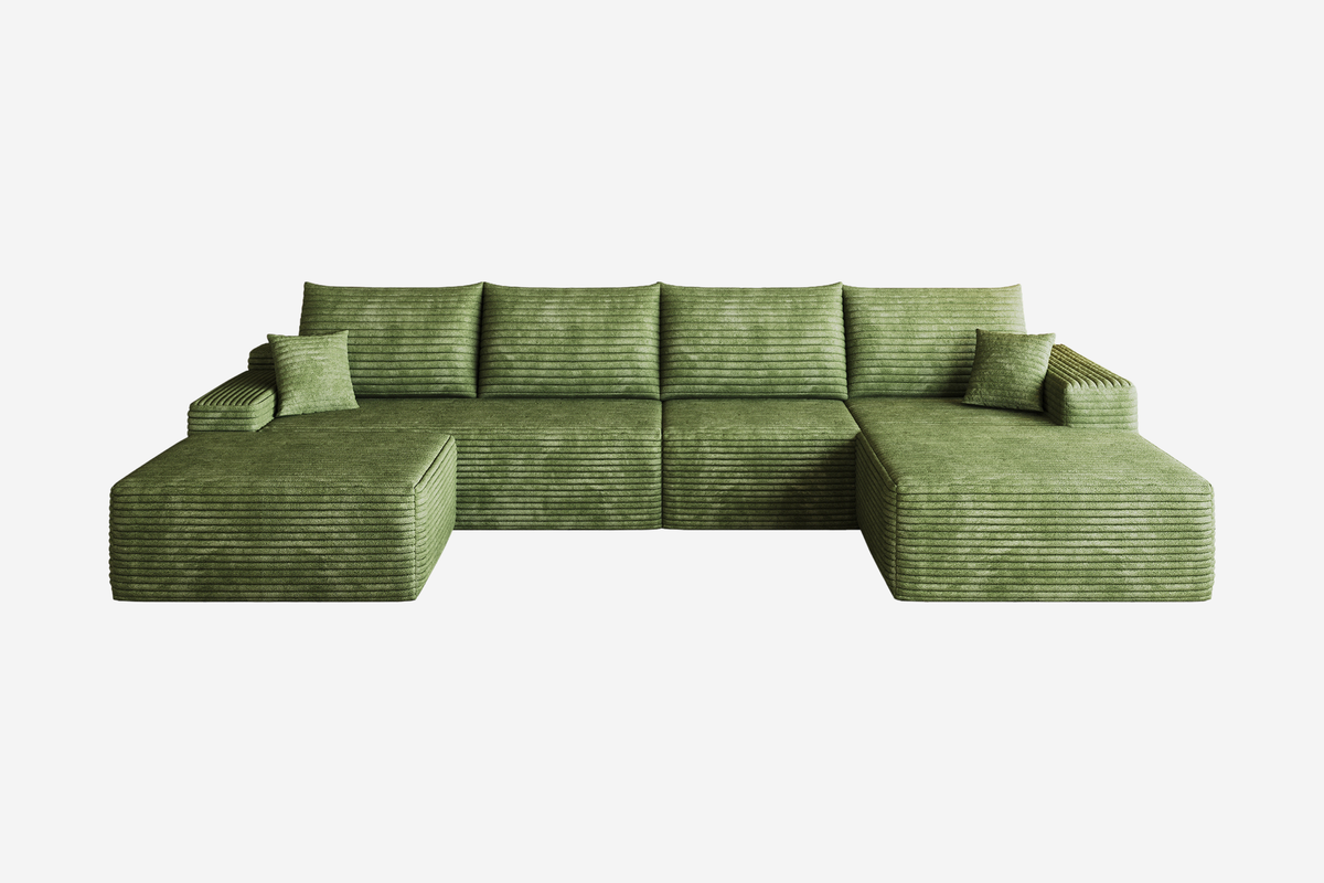 ORVITEX 135" Right Chaise Sofa with 1 Ottoman