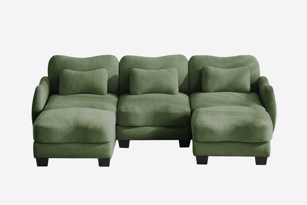 WAVE 101" 3-Seater Sofa With 2 Ottomans