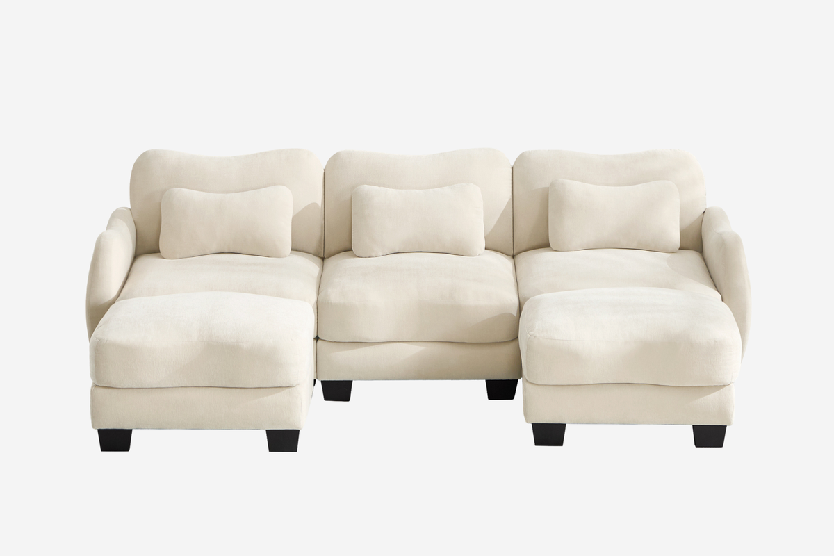 WAVE 101" 3-Seater Sofa With 2 Ottomans