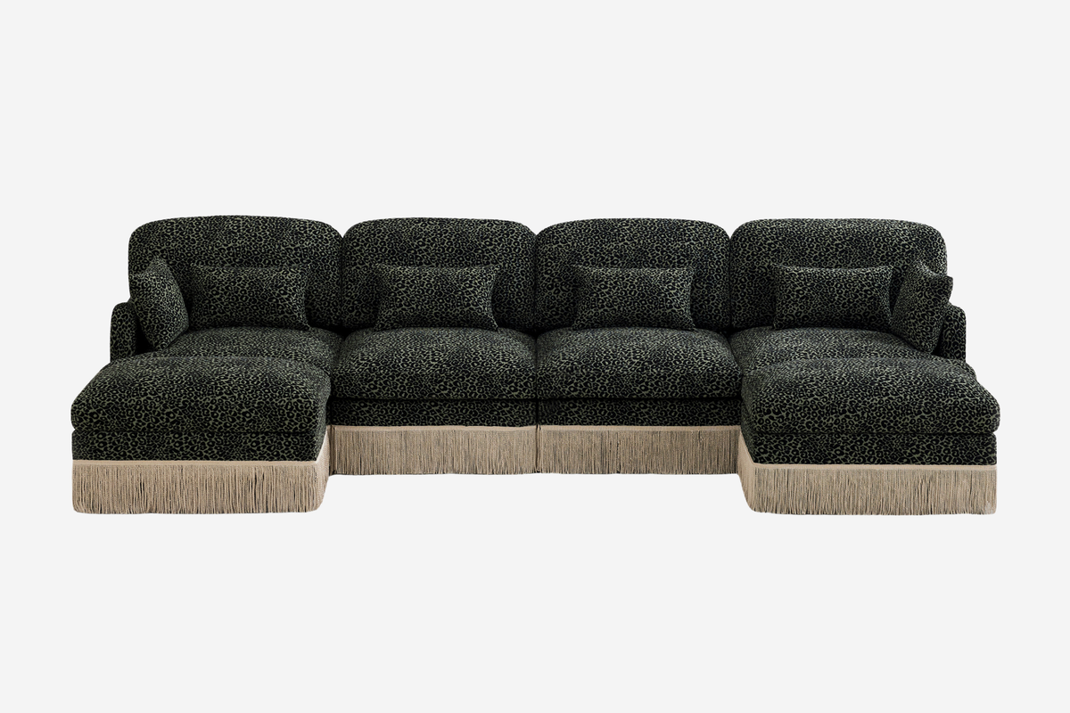 ORLAVO 131" 4-Seater Sofa With 2 Ottomans