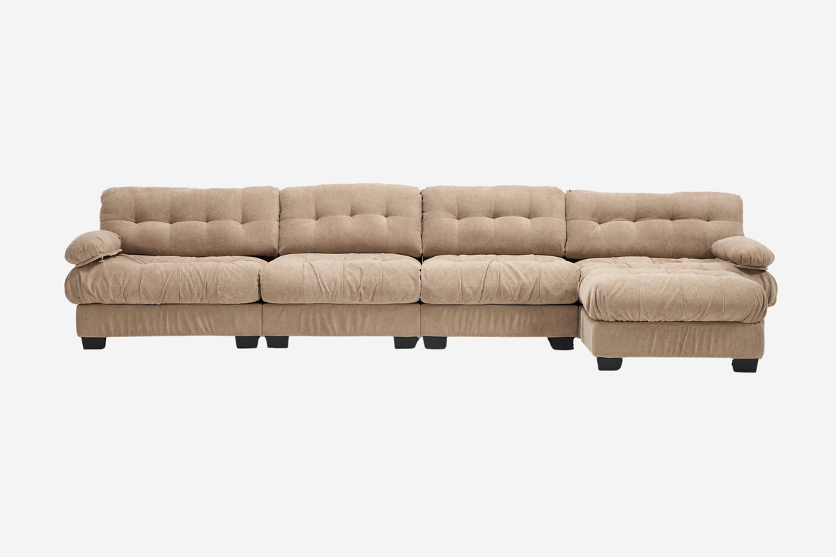 FELZARO 158" 4-Seater Sofa with 1 Ottoman