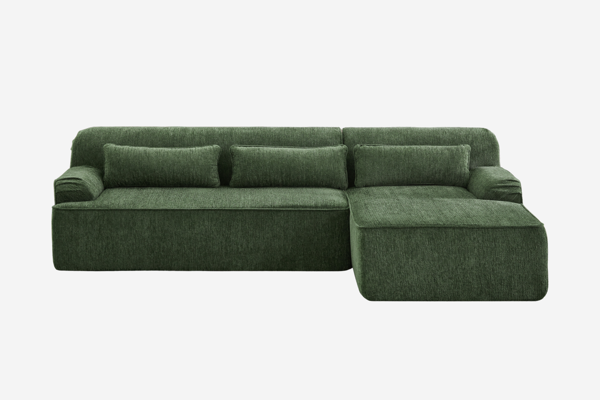 ZELAR 102" Chenille Right Chaise Sofa