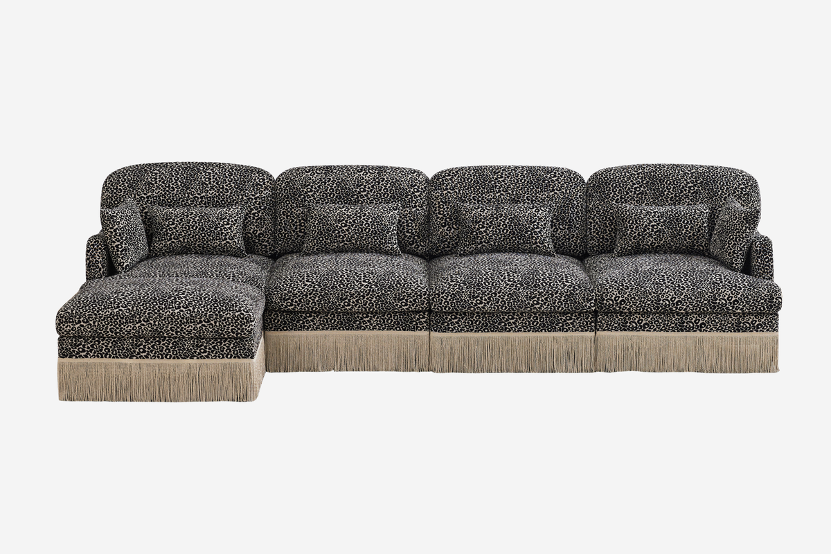 ORLAVO 131" 4-Seater Sofa With 1 Ottoman