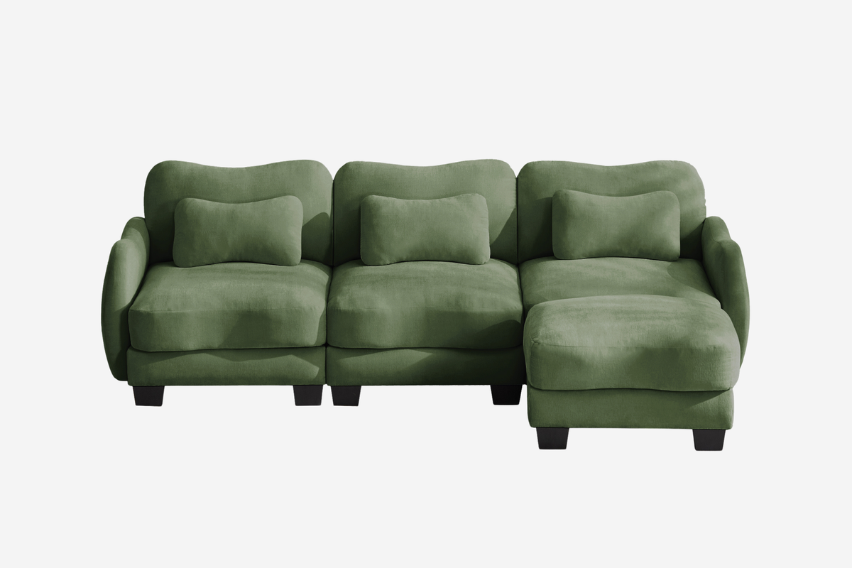 WAVE  101" 3-Seater Sofa With 1 Ottoman