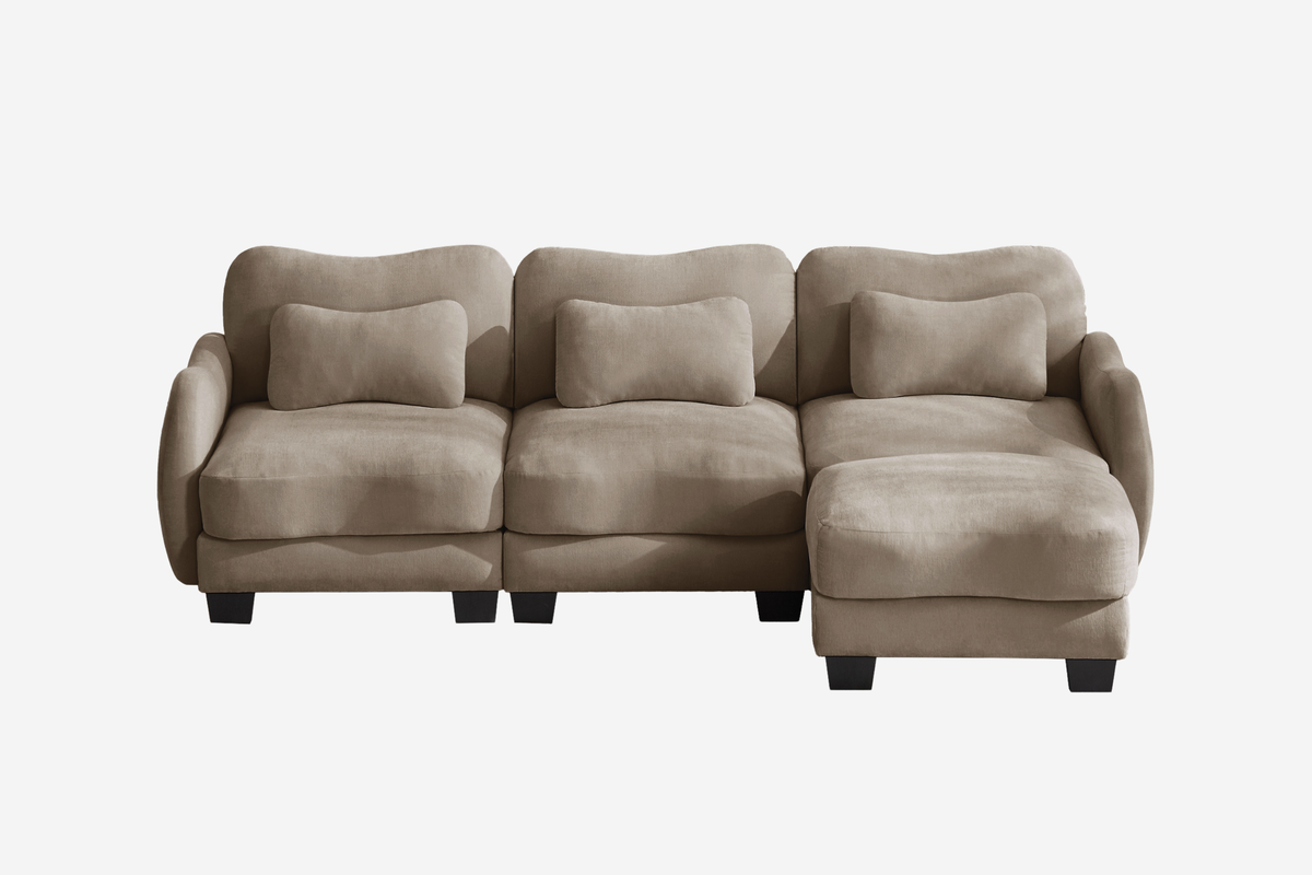 WAVE  101" 3-Seater Sofa With 1 Ottoman