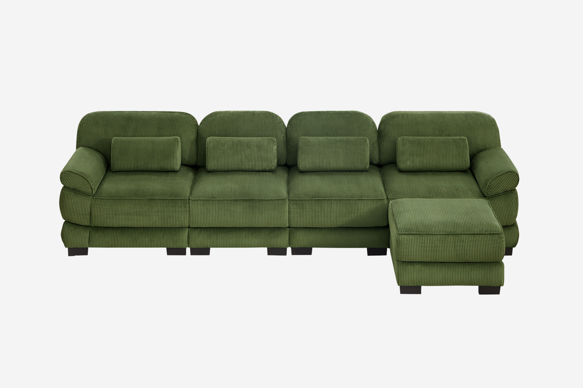 MASON 132" 4-Seater Sofa with 1 Ottoman