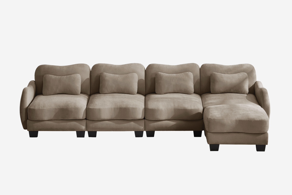 WAVE 131" 4-Seater Sofa With 1 Ottoman