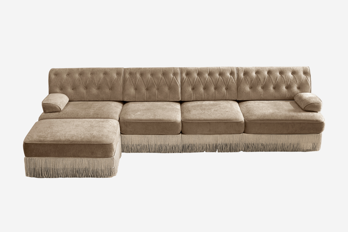 ELIZA 135" 4-Seater Sofa With 1 Ottoman