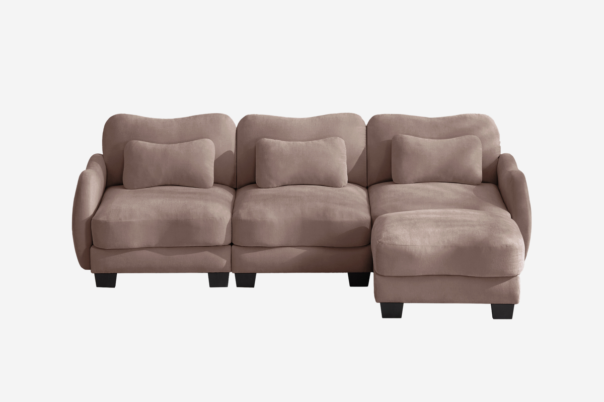 WAVE  101" 3-Seater Sofa With 1 Ottoman