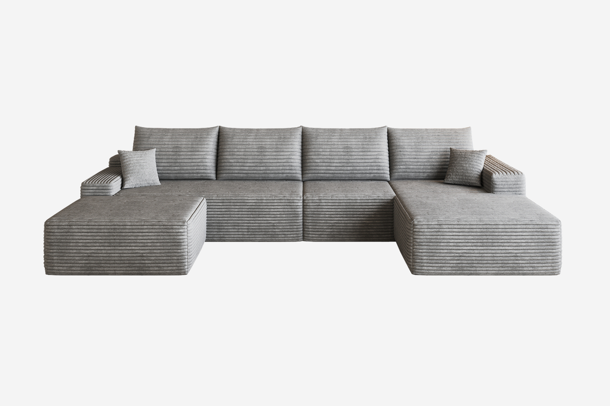 ORVITEX 135" Right Chaise Sofa with 1 Ottoman