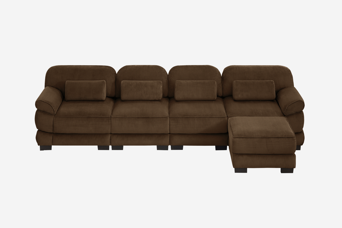 MASON 132" 4-Seater Sofa with 1 Ottoman