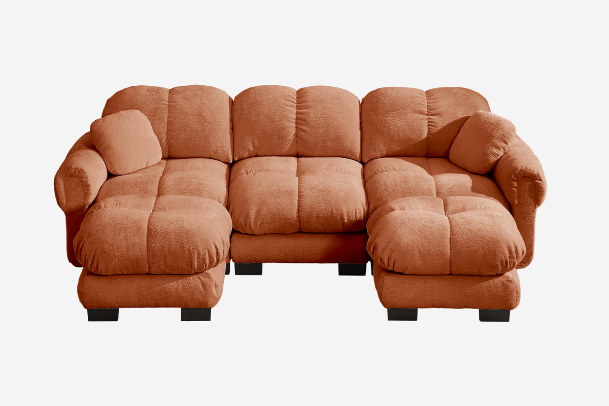 PRINCE 103" 3-Seater Sofa With 2 Ottomans