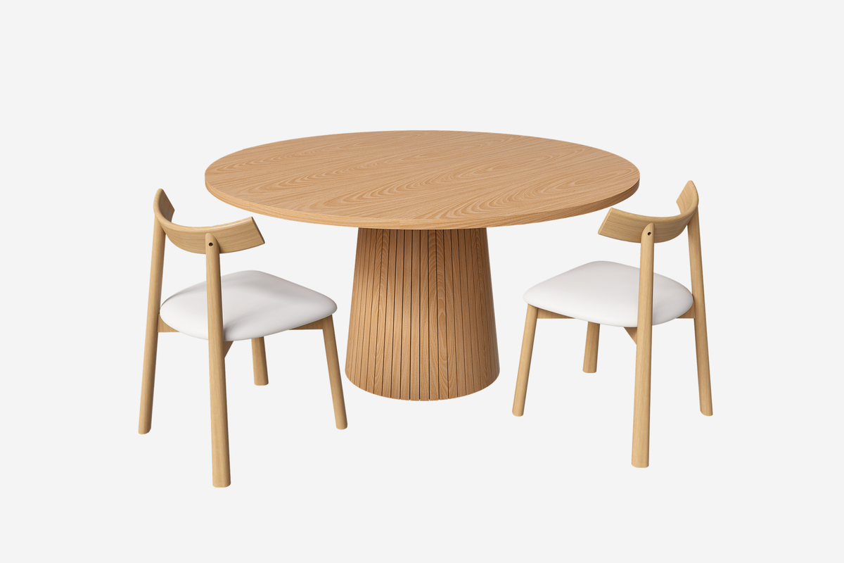 CYNOVA 47" Round Dining Table Set (2 Chairs)
