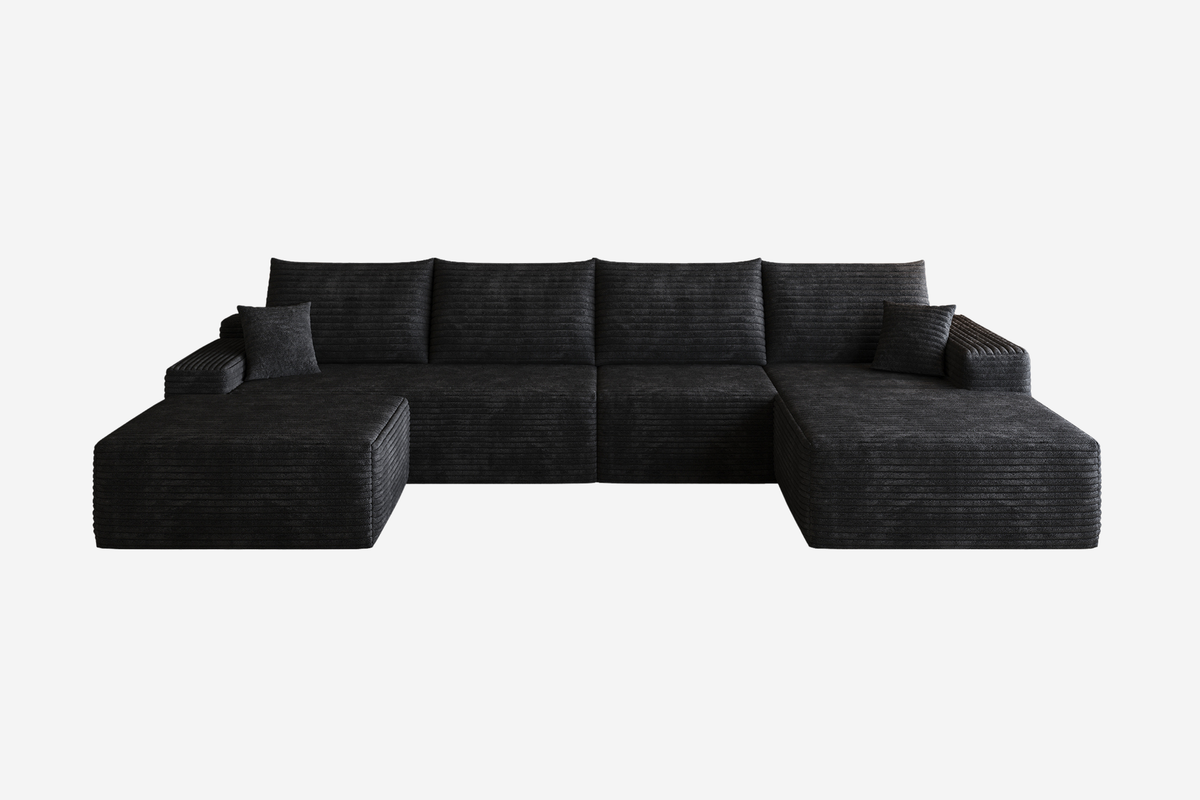 ORVITEX 135" Right Chaise Sofa with 1 Ottoman