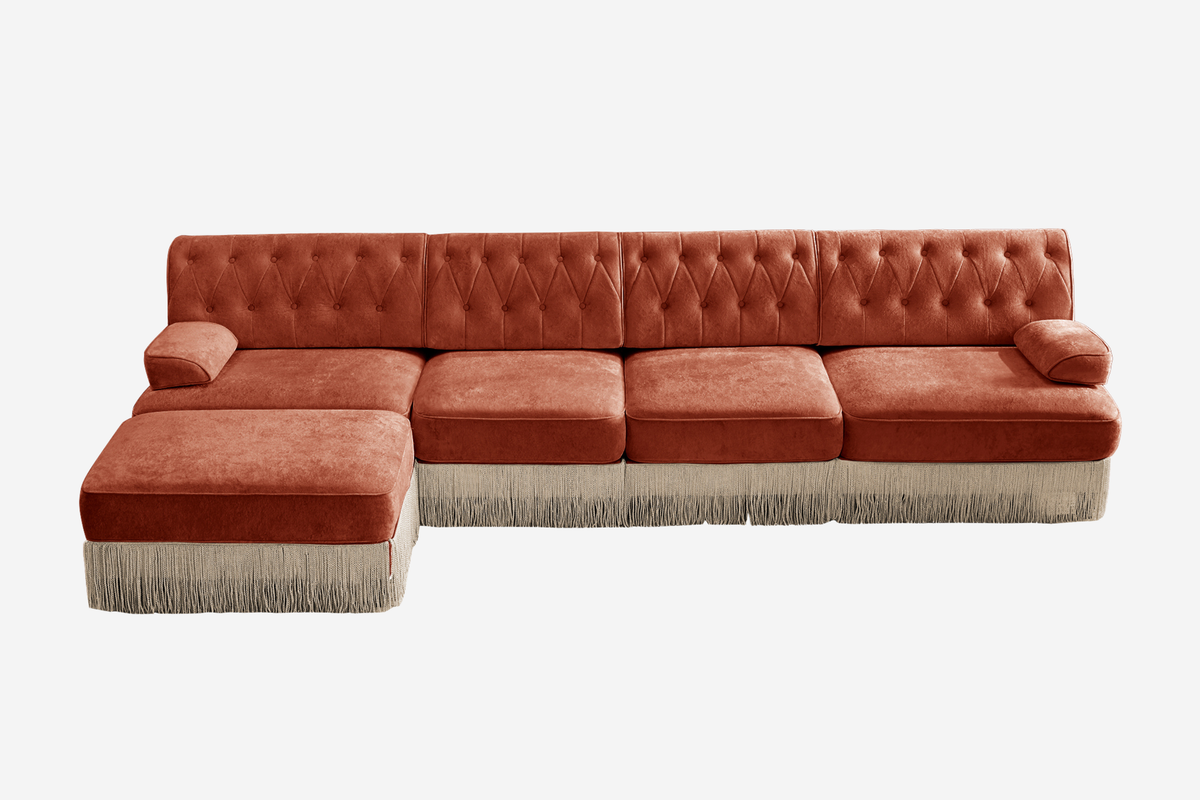 ELIZA 135" 4-Seater Sofa With 1 Ottoman
