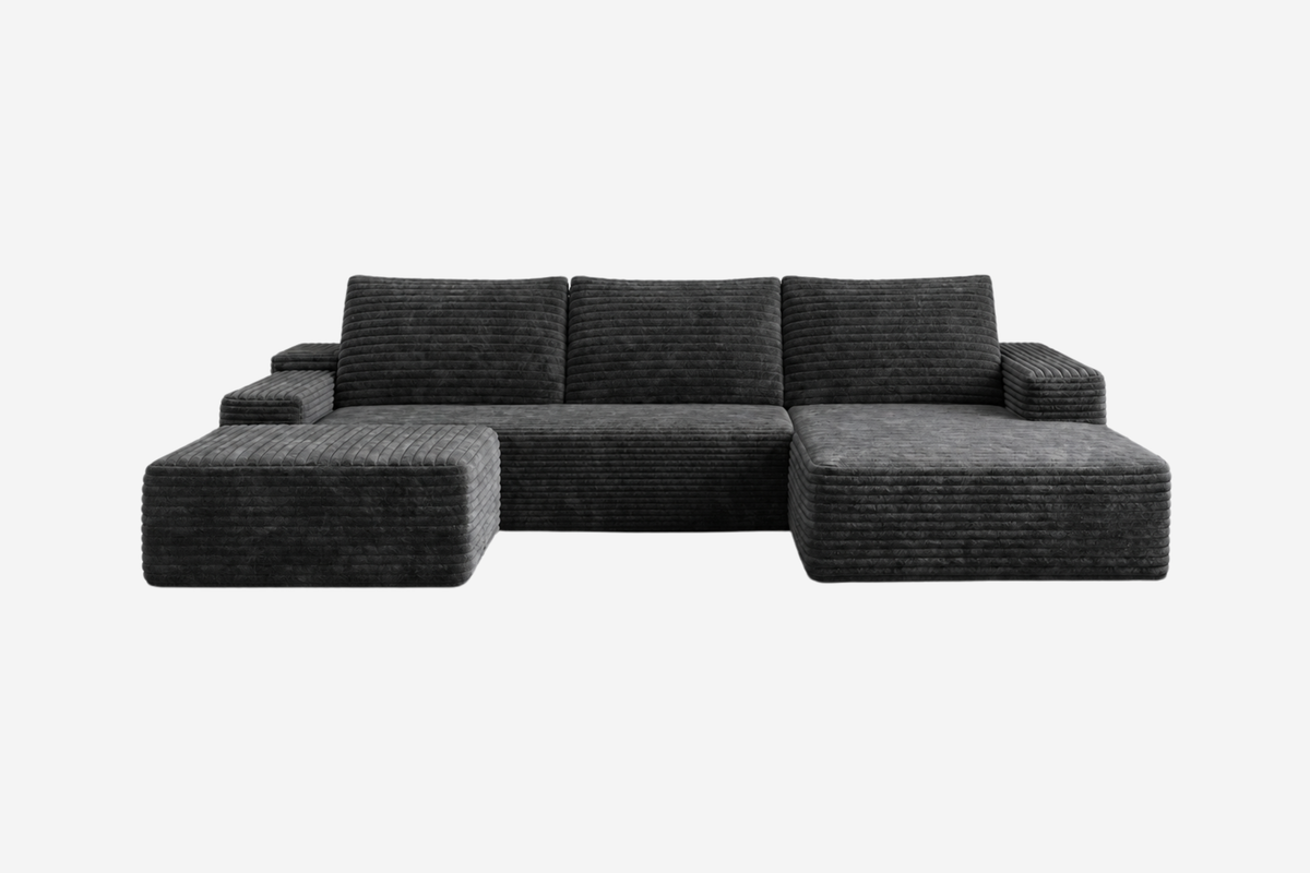 ZORNIQ 107" Right Chaise Sofa with 1 Ottoman