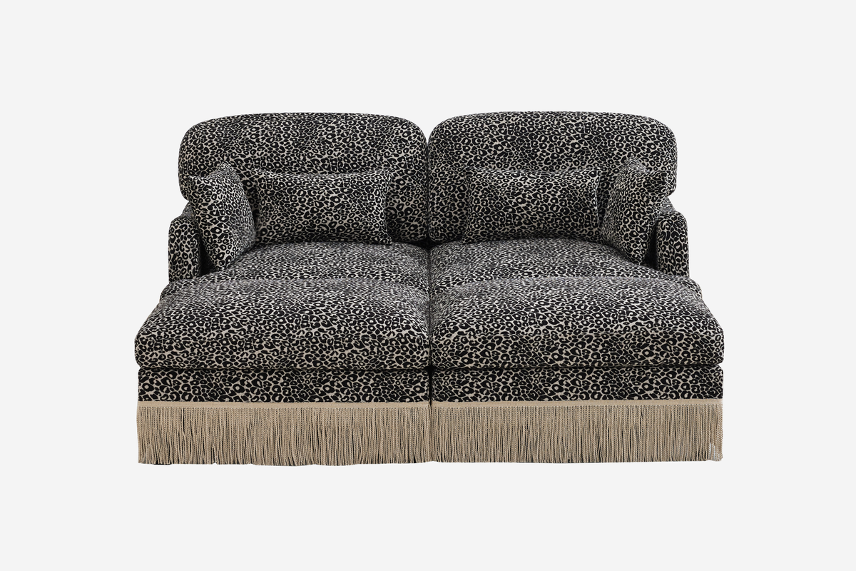 ORLAVO 69" Loveseat With 2 Ottomans