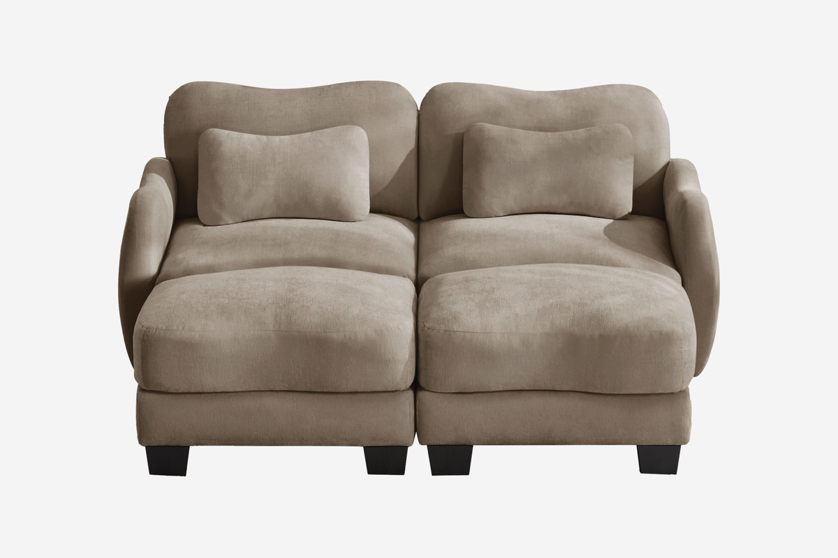WAVE 81" Loveseat Sofa With 2 Ottomans