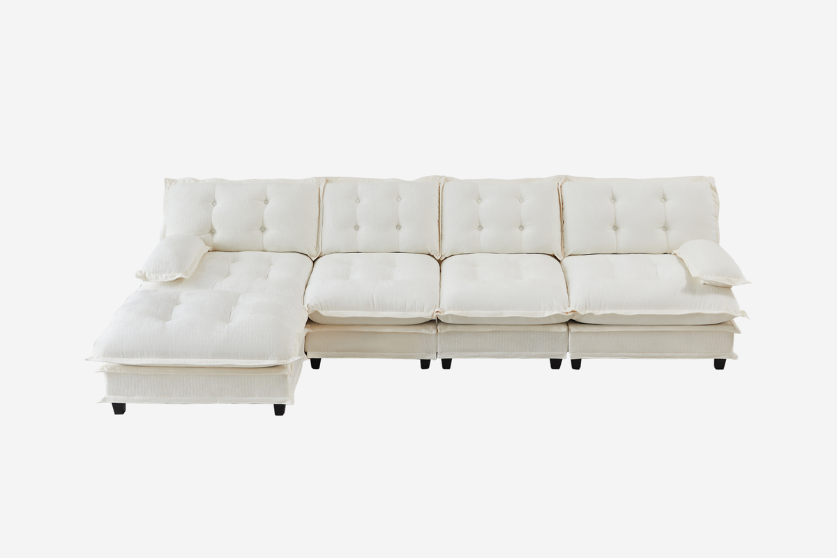 MARLOX 138" 4-Seater Sofa with 1 Ottoman
