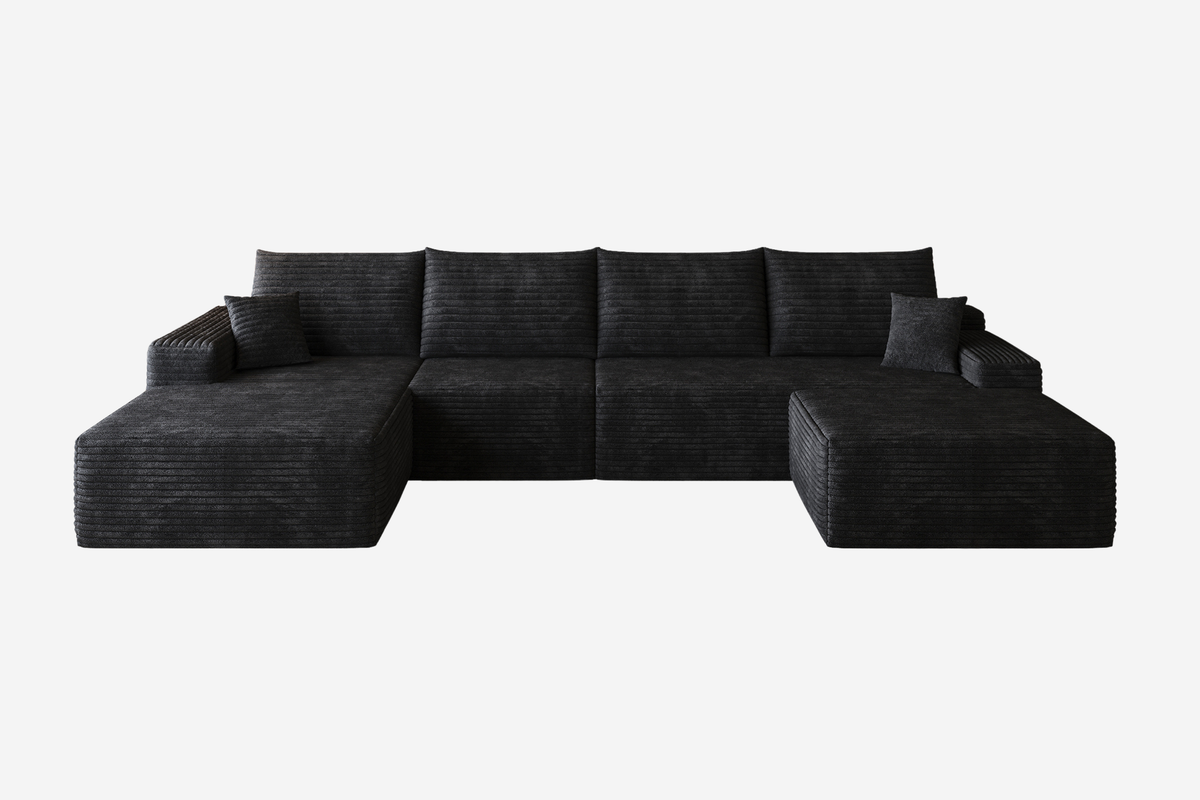 ORVITEX 135" Left Chaise Sofa with 1 Ottoman
