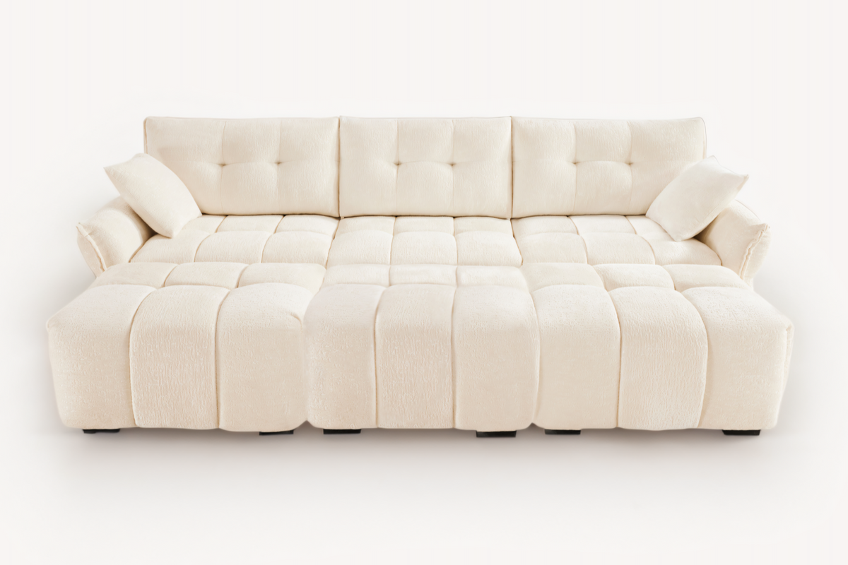CHARLOTTE 110&quot; 3 Seater Sofa with 3 Ottoman