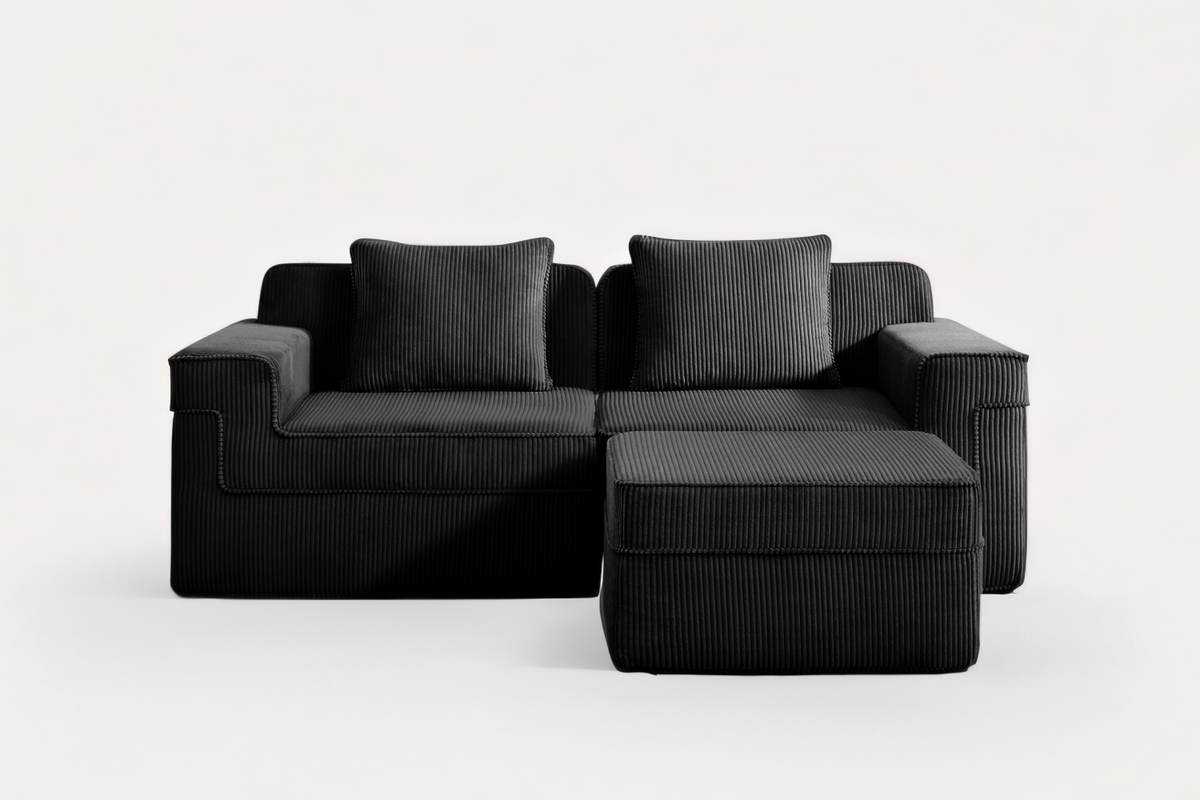 MARTHA 81" Loveseat with 1 Ottoman