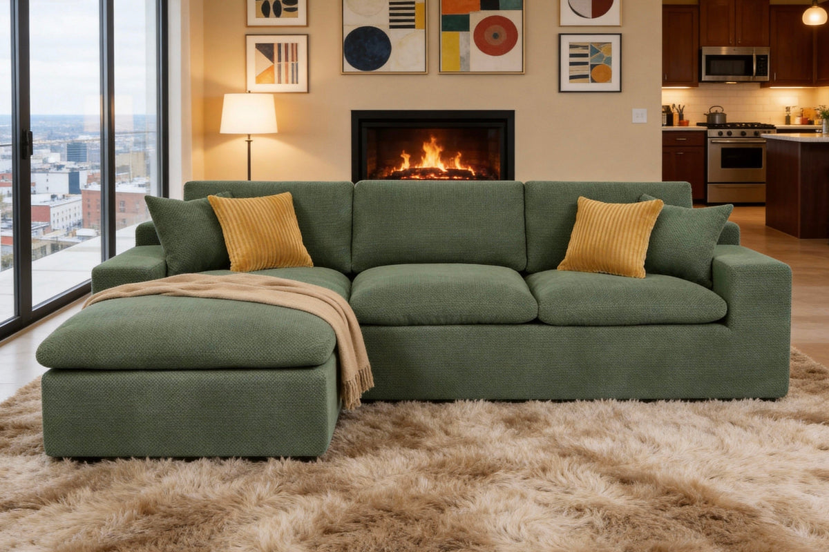 TREVON 106" 3-Seater Chaise Sofa