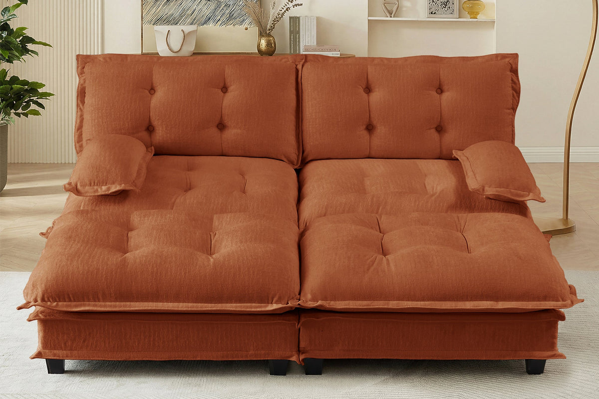 MARLOX 77" Loveseat with 2 Ottomans