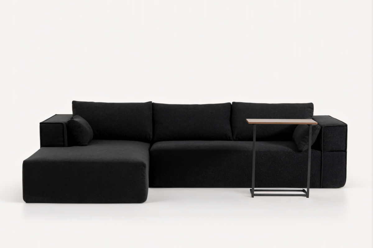NOUVA 112&quot; Boucle Sectional + Complimentary Side Table