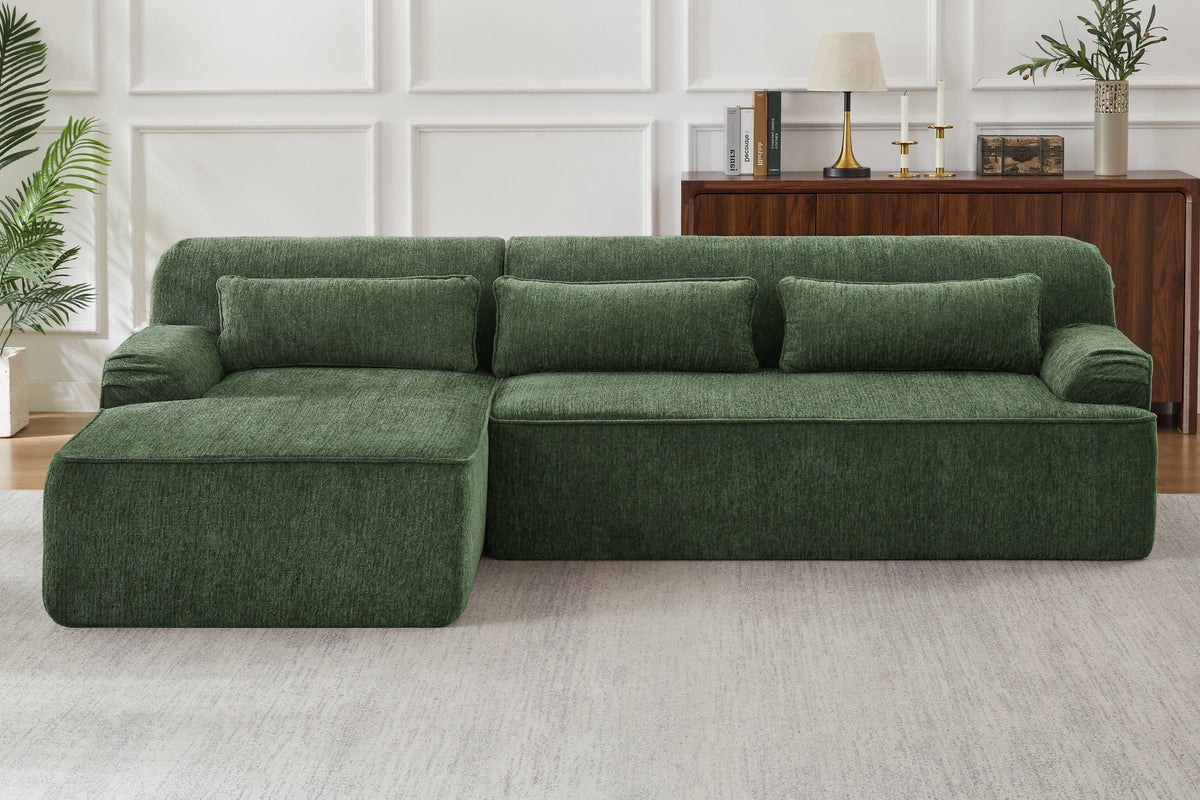 ZELAR 102" Chenille Left Chaise Sofa