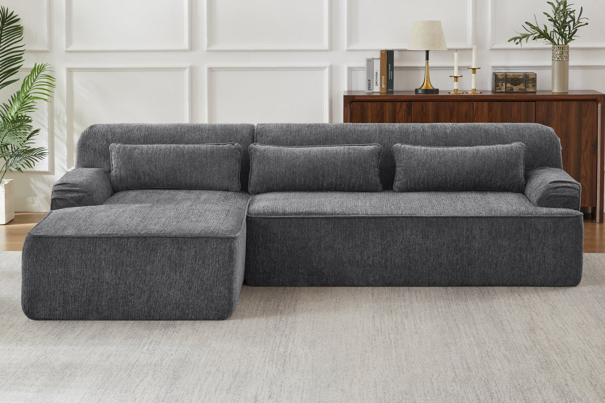ZELAR 102" Chenille Left Chaise Sofa