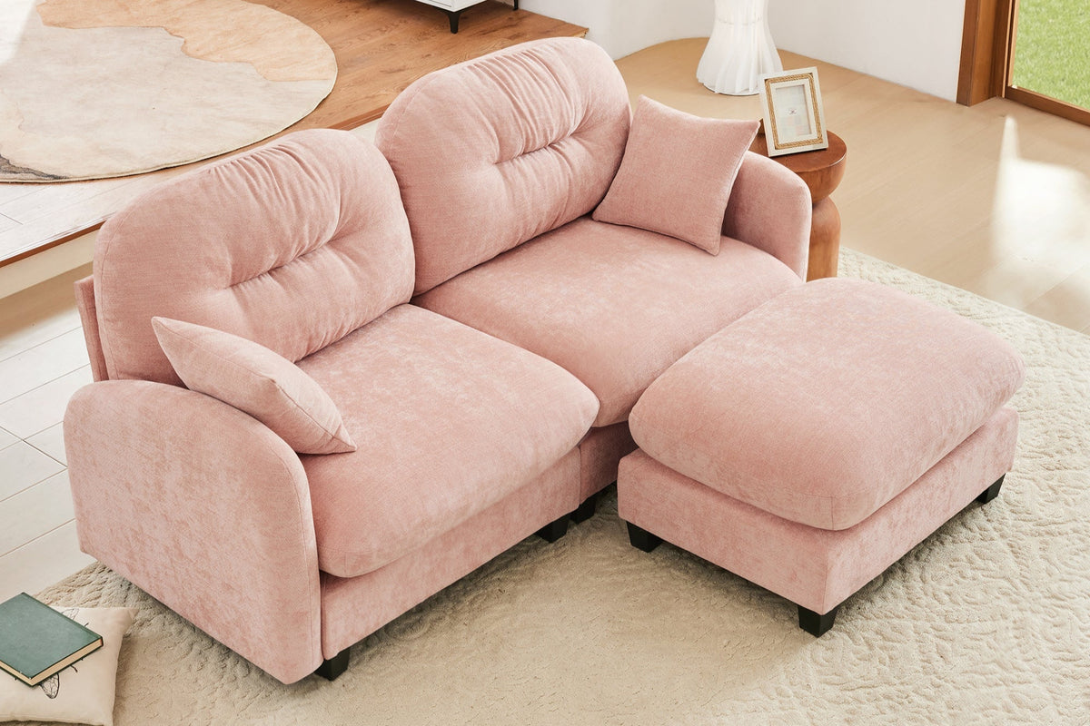 NUVIA 74&quot; Loveseat with 1 Ottoman