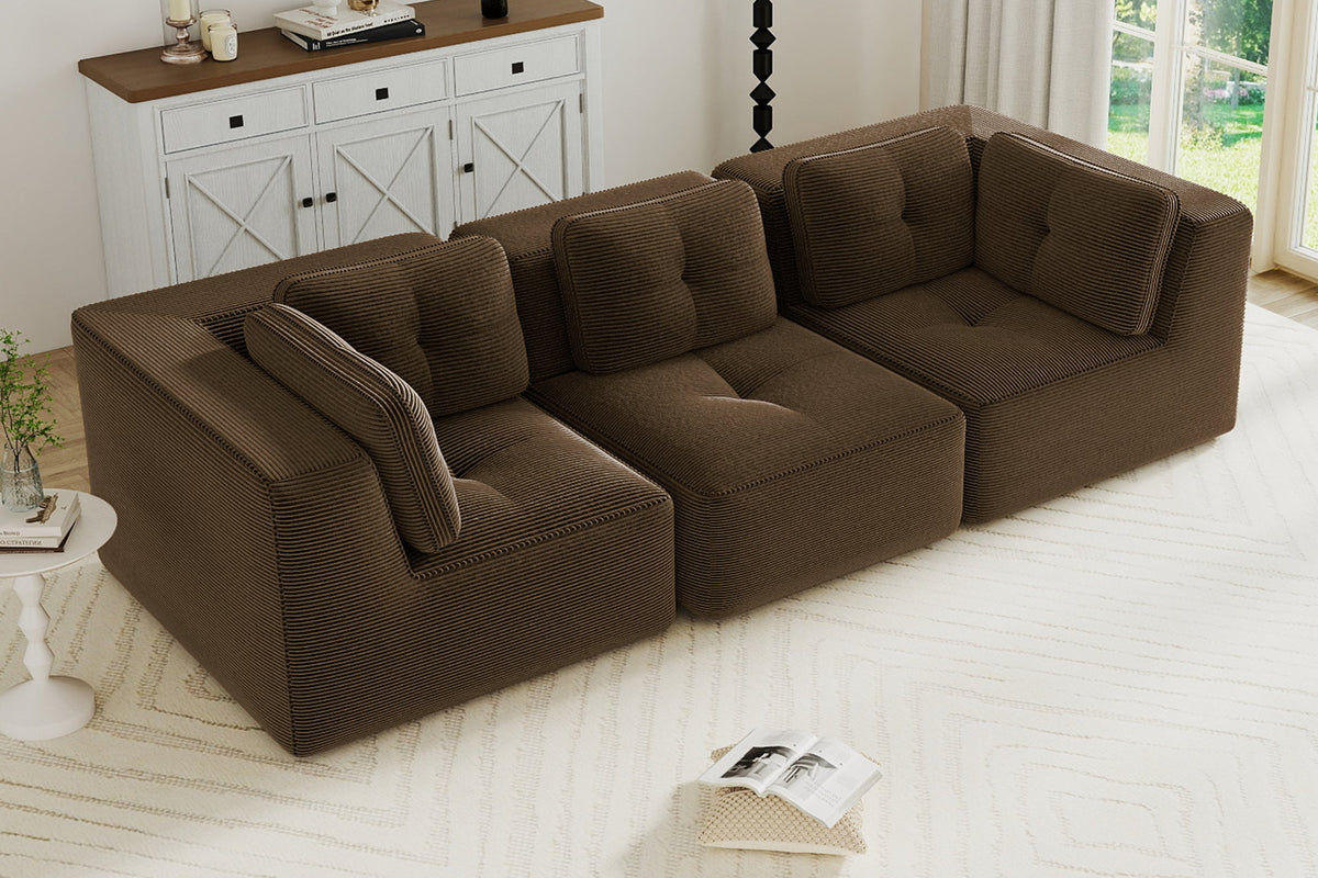 CORDELIA 116" 3-Seater High Armrest Sofa
