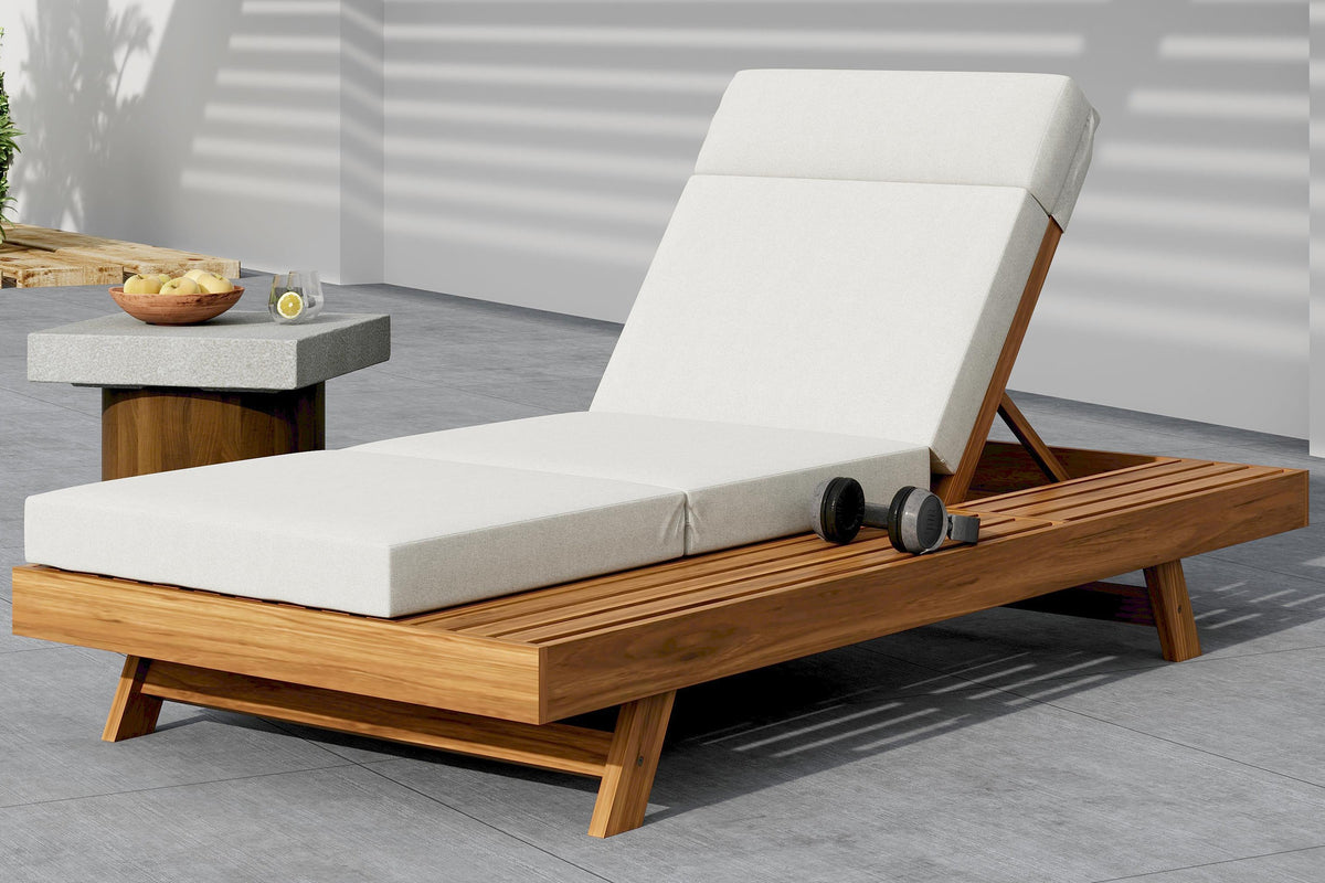 ORVA Outdoor Lounge Chaise with Headrest