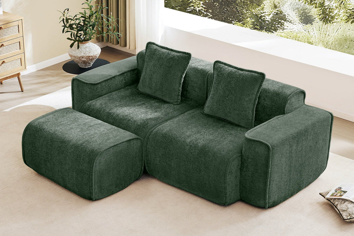 HARRISON 78" Loveseat with 1 Ottoman