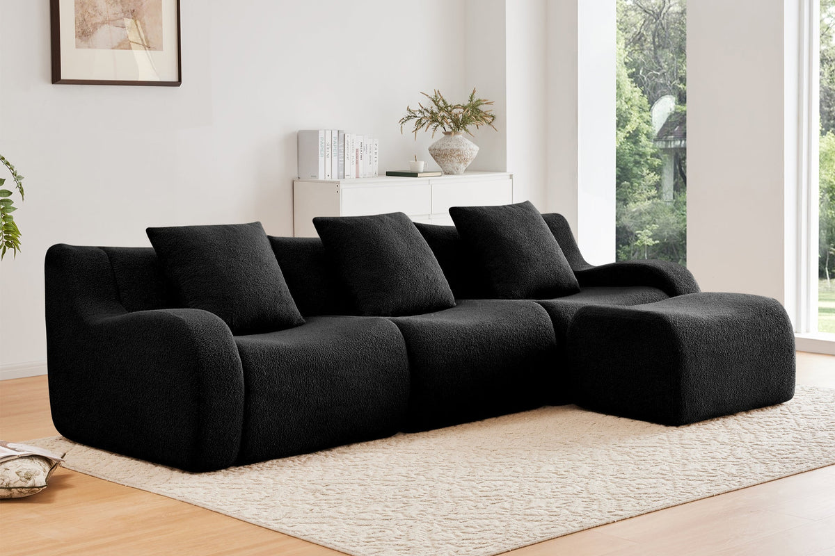 ROMA 115.3" 3-Seater Sofa with 1 Ottoman