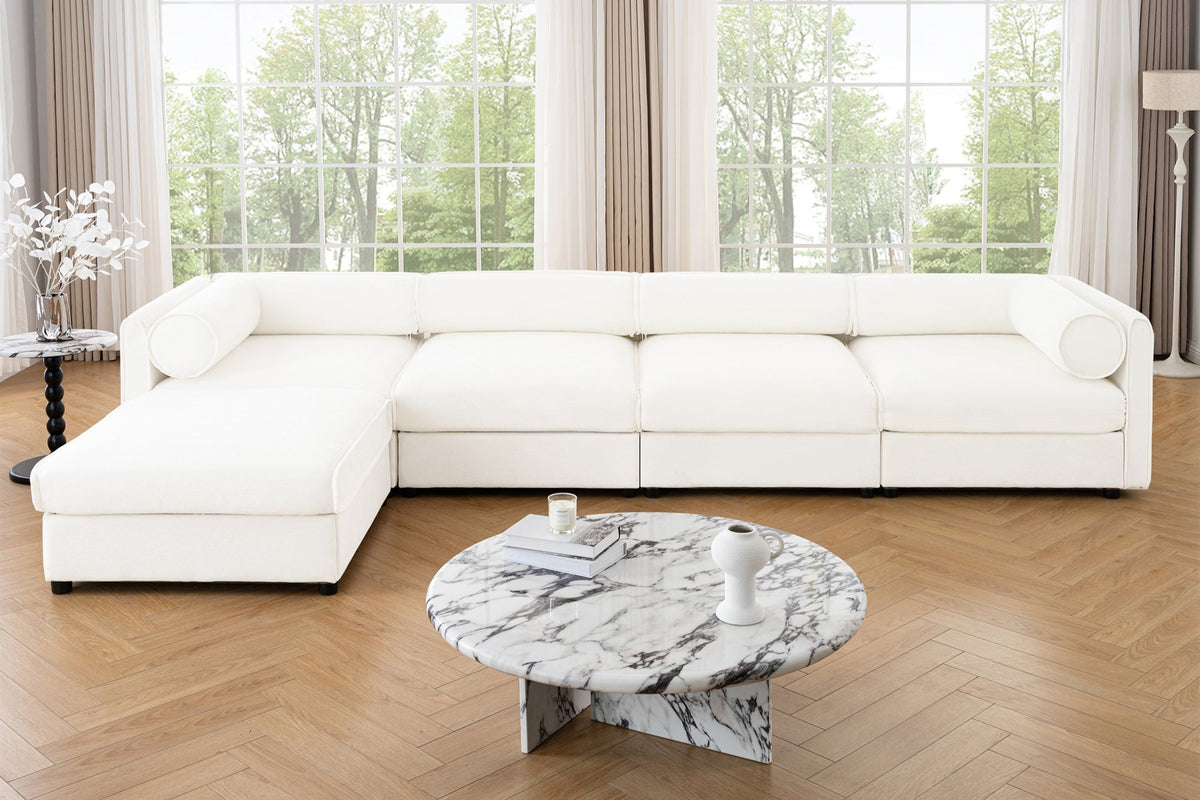 PERTH 142&quot; Sofa 4 Seater with 1 Ottoman