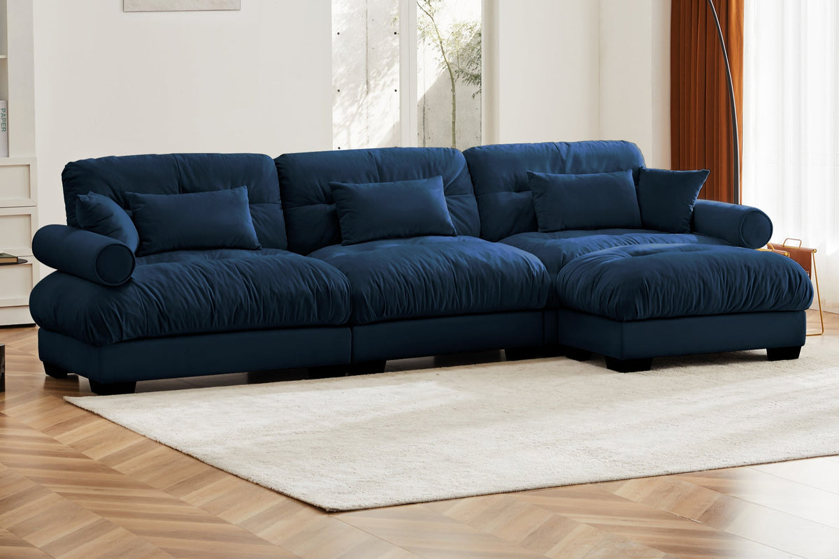 CLOUDIES 134&quot; 3 Seater Sofa with 1 Ottoman