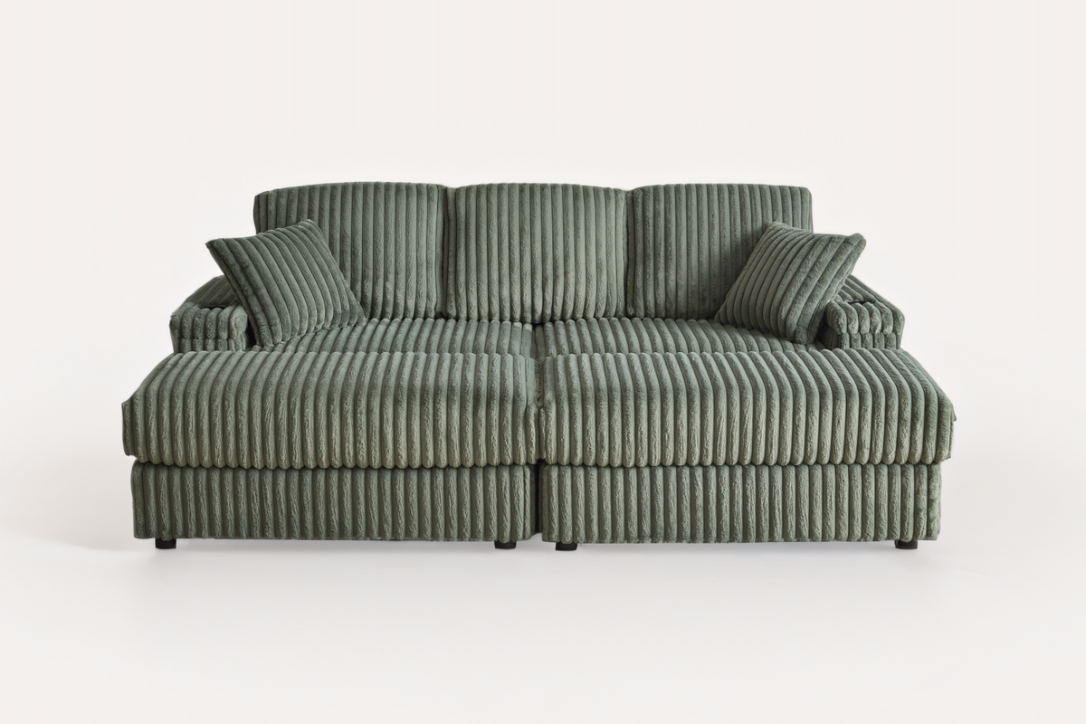 ZYLO 84" Loveseat with 2 Ottomans