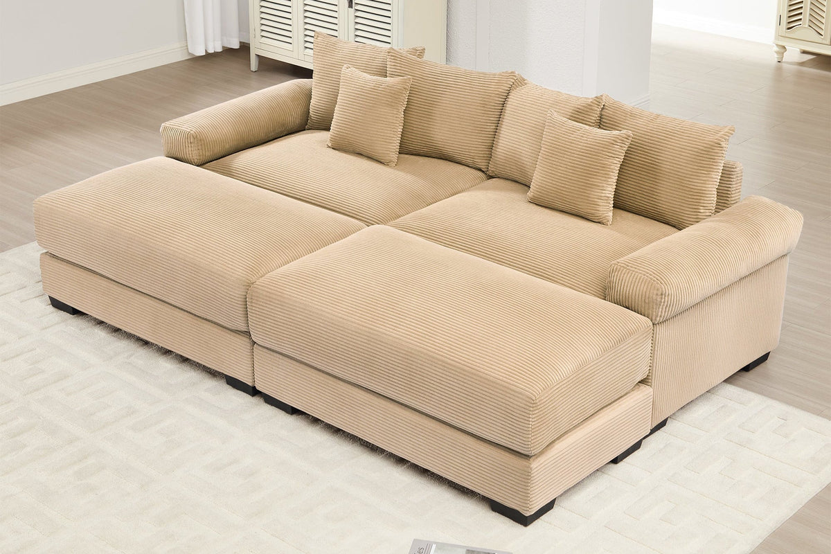 DESEO 92&quot; Loveseat with 2 Ottoman
