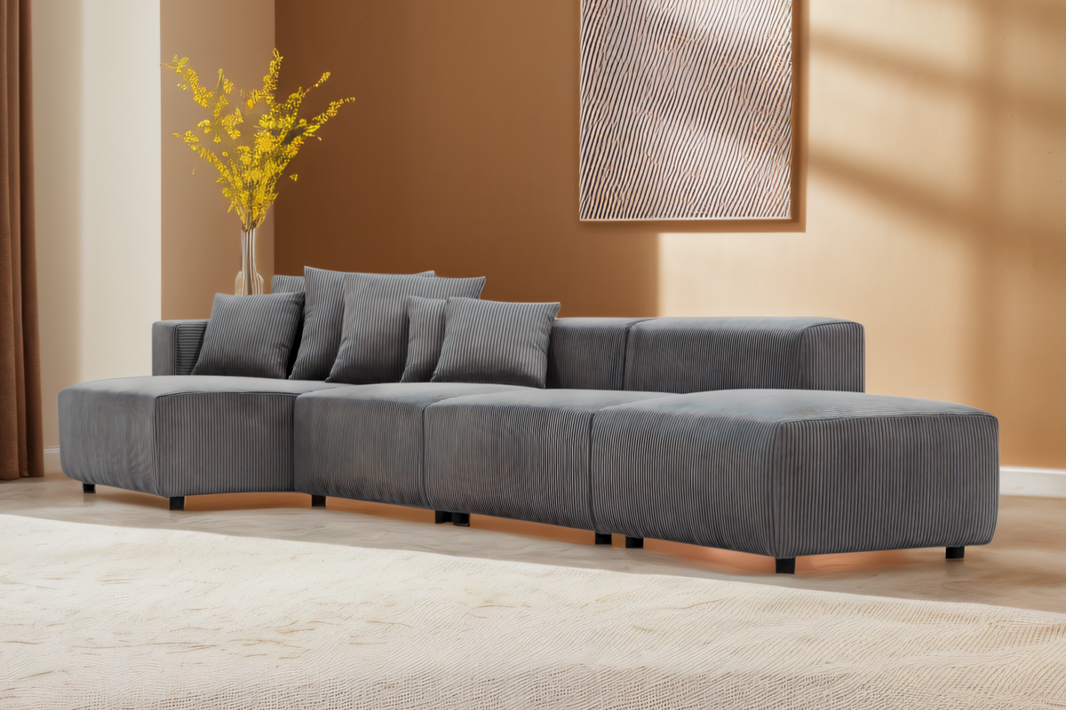 LUNOR 155&quot; 4 Seaters Sectional