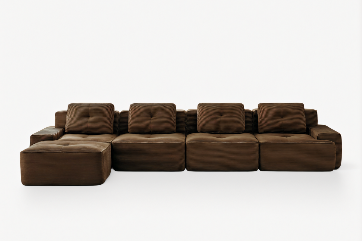 CORDELIA 153" 4-Seater Sofa with 1 Ottoman