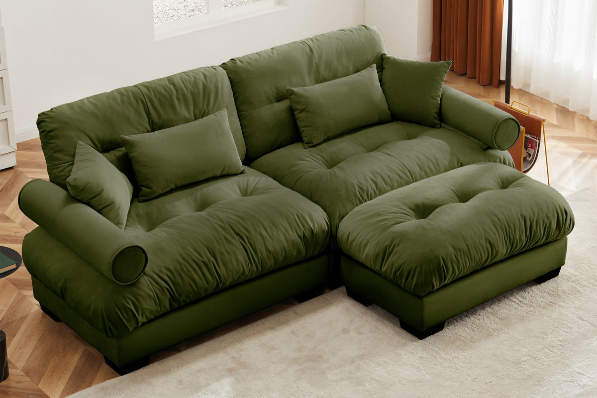 CLOUDIES 94&quot; Loveseat with 1 Ottoman