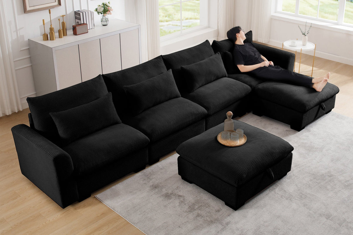 HARMONY 157&quot; 4-Seater Sofa with 2 Ottomans