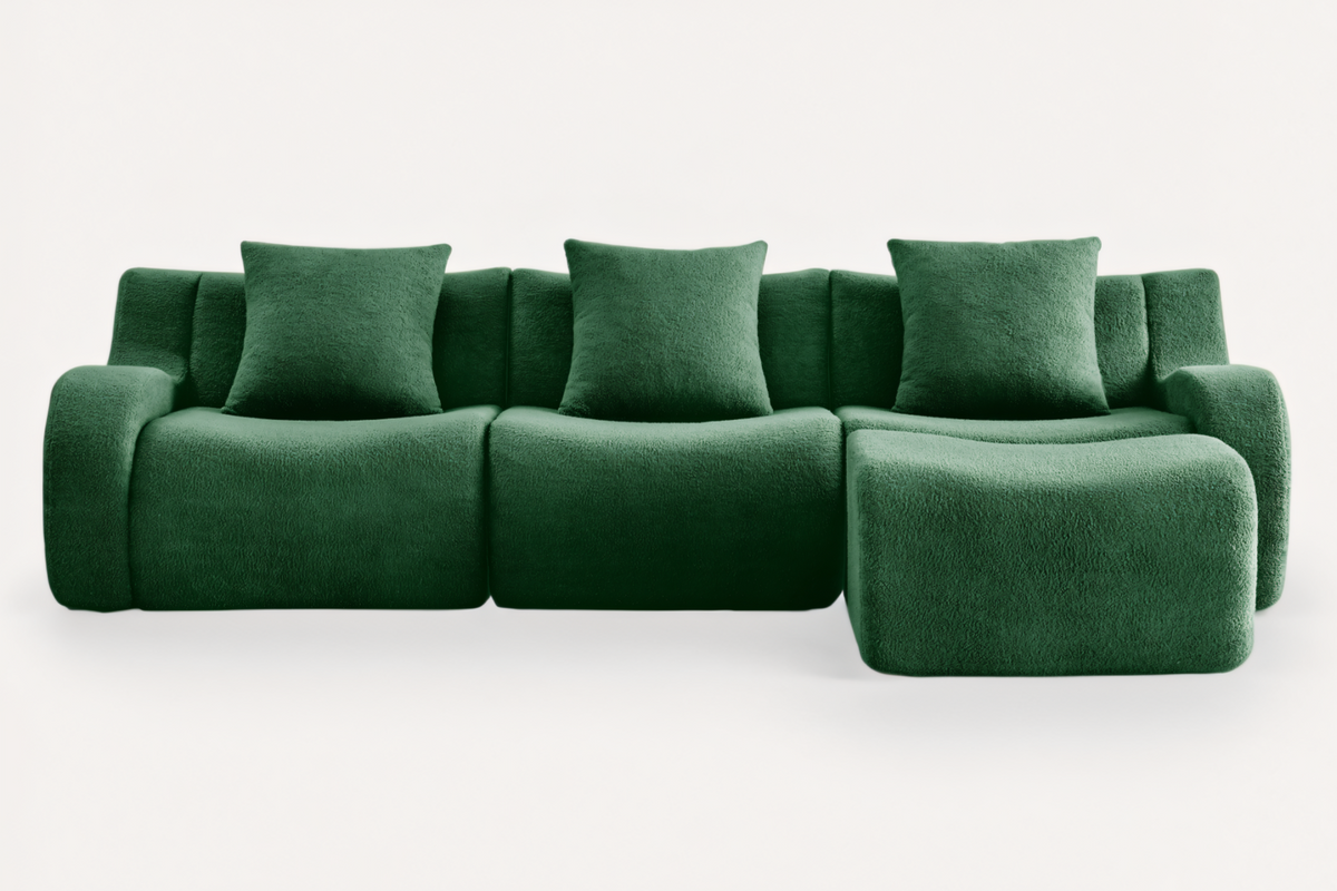 ROMA 115.3" 3-Seater Sofa with 1 Ottoman