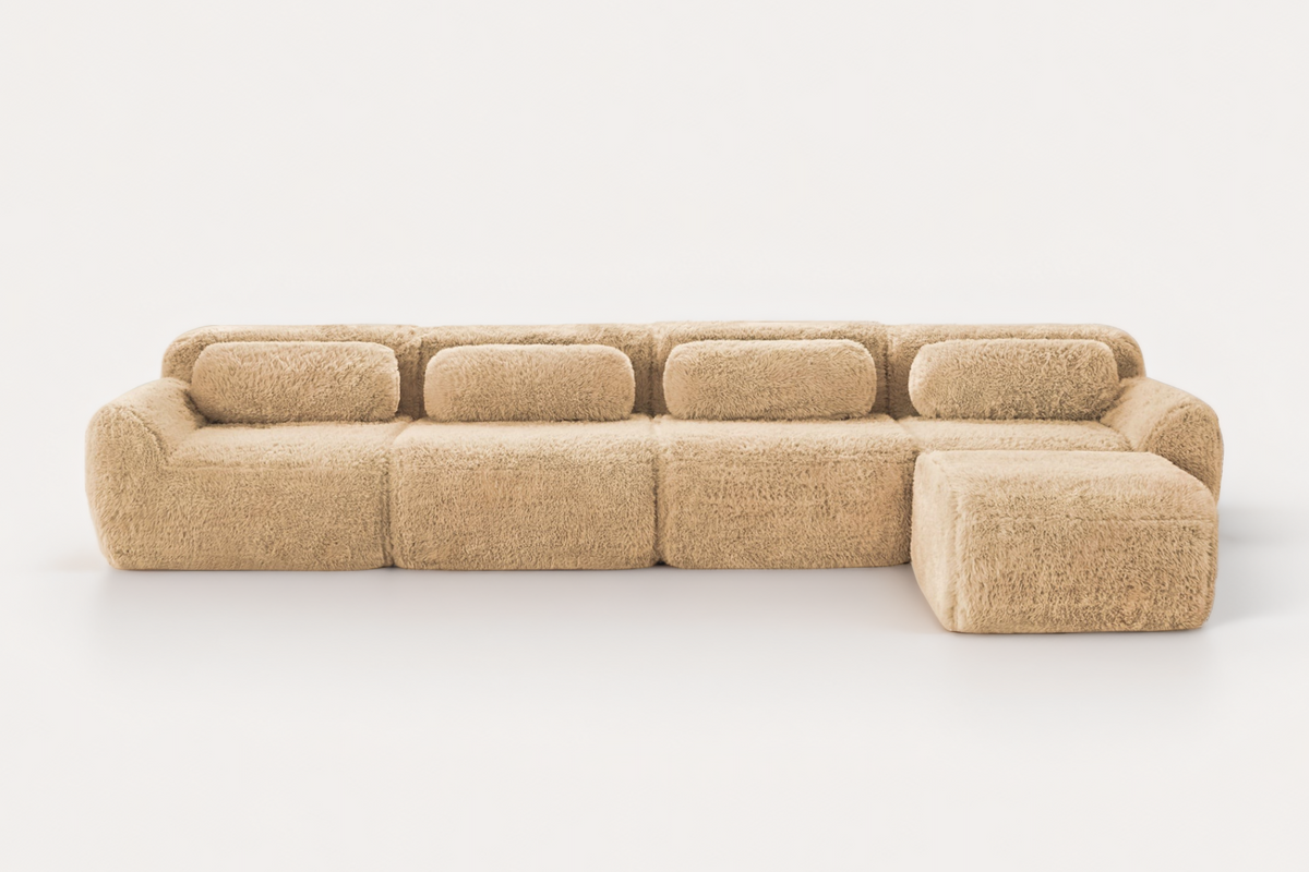 MELLOW 149" 4-Seater Sofa with 1 Ottoman