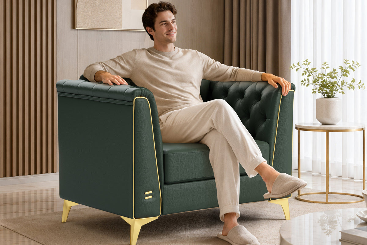 FALVINO Chesterfield 40" Single Armchair