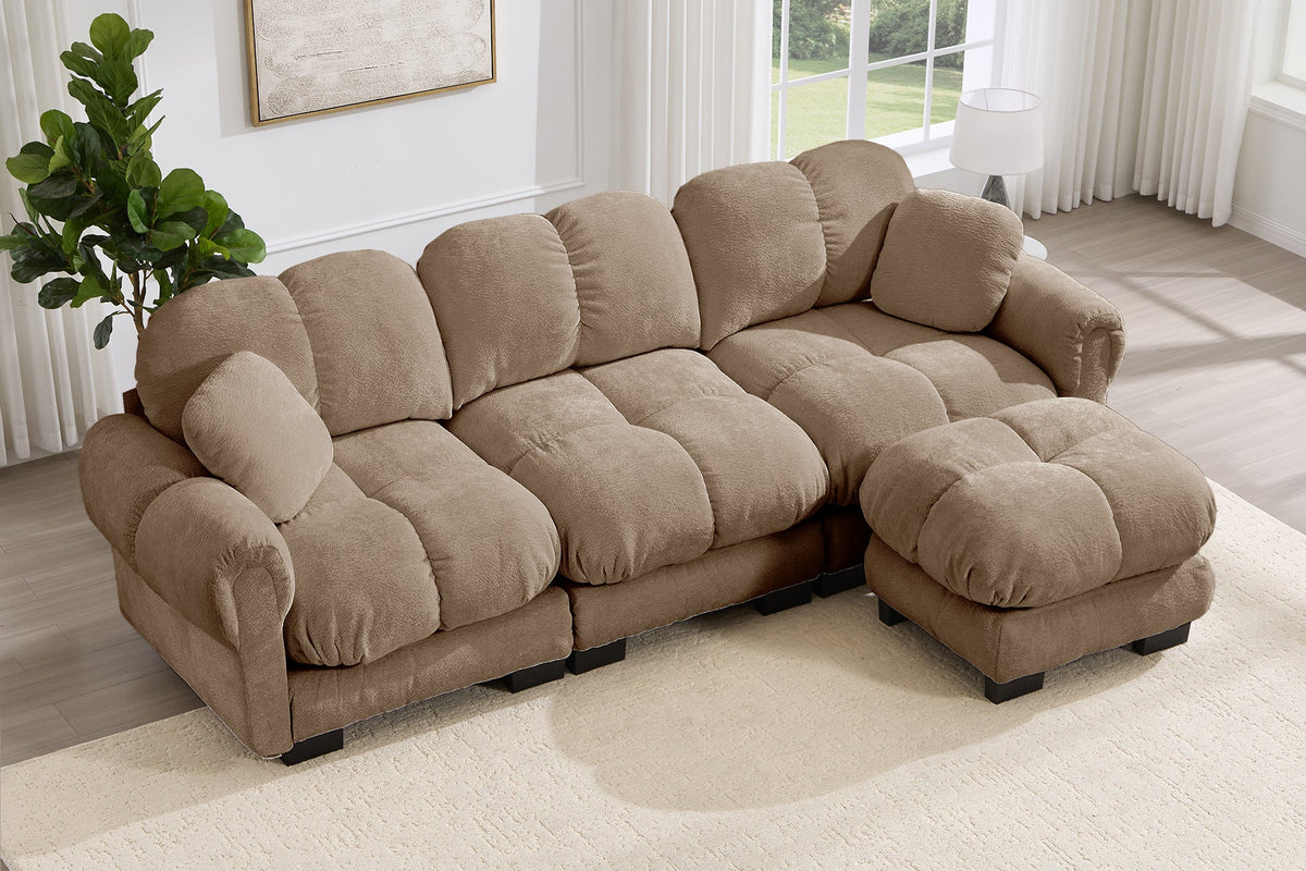 PRINCE 103" 3-Seater Sofa With 1 Ottoman